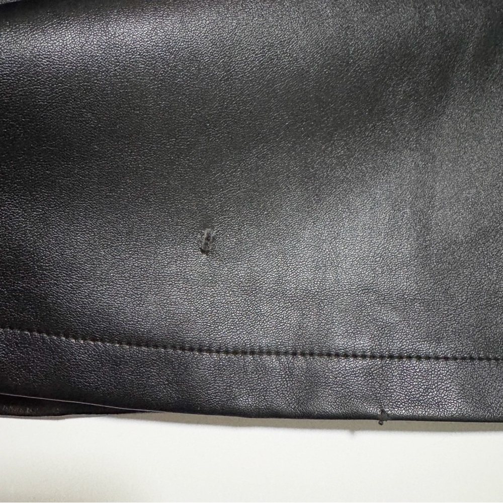 Pretty Little Thing High Rise Faux Leather Wide Leg Zipper Trousers - Picture 9 of 11
